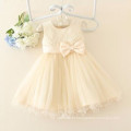 2017new design atacado bebê meninas lace bowknot frisada vestido crianças roupas de festa branco vestidos de casamento para a princesa anjo